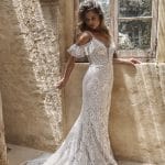 Fit and Flair Boho Brautkleid Onyx von Evie Young